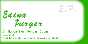 edina purger business card